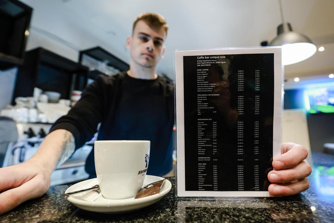 Vlasnik kafi?a iz Zagreba cijene svih kava zaokružio na jedan euro