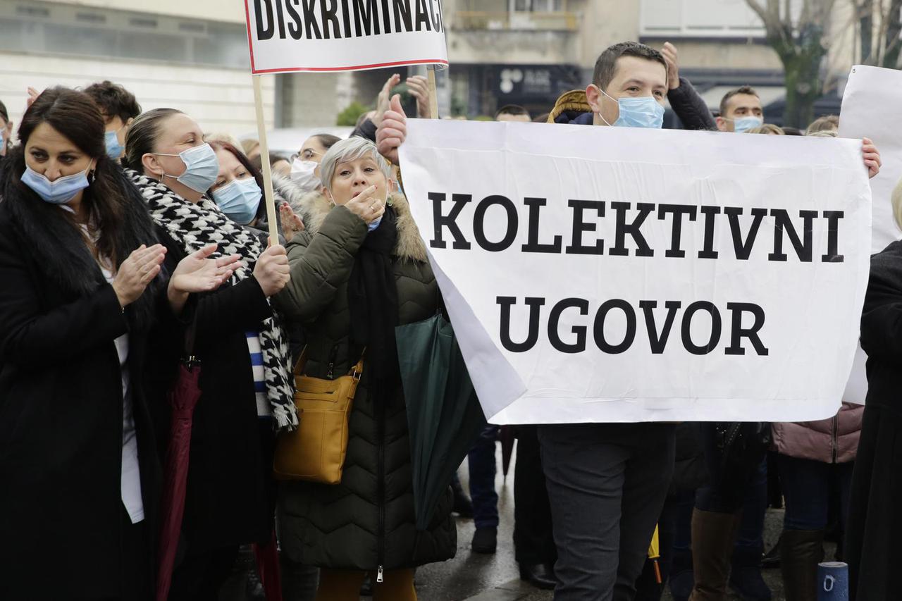 Mostar: Zdravstveni djelatnici prosvjedom traže kolektivni ugovor