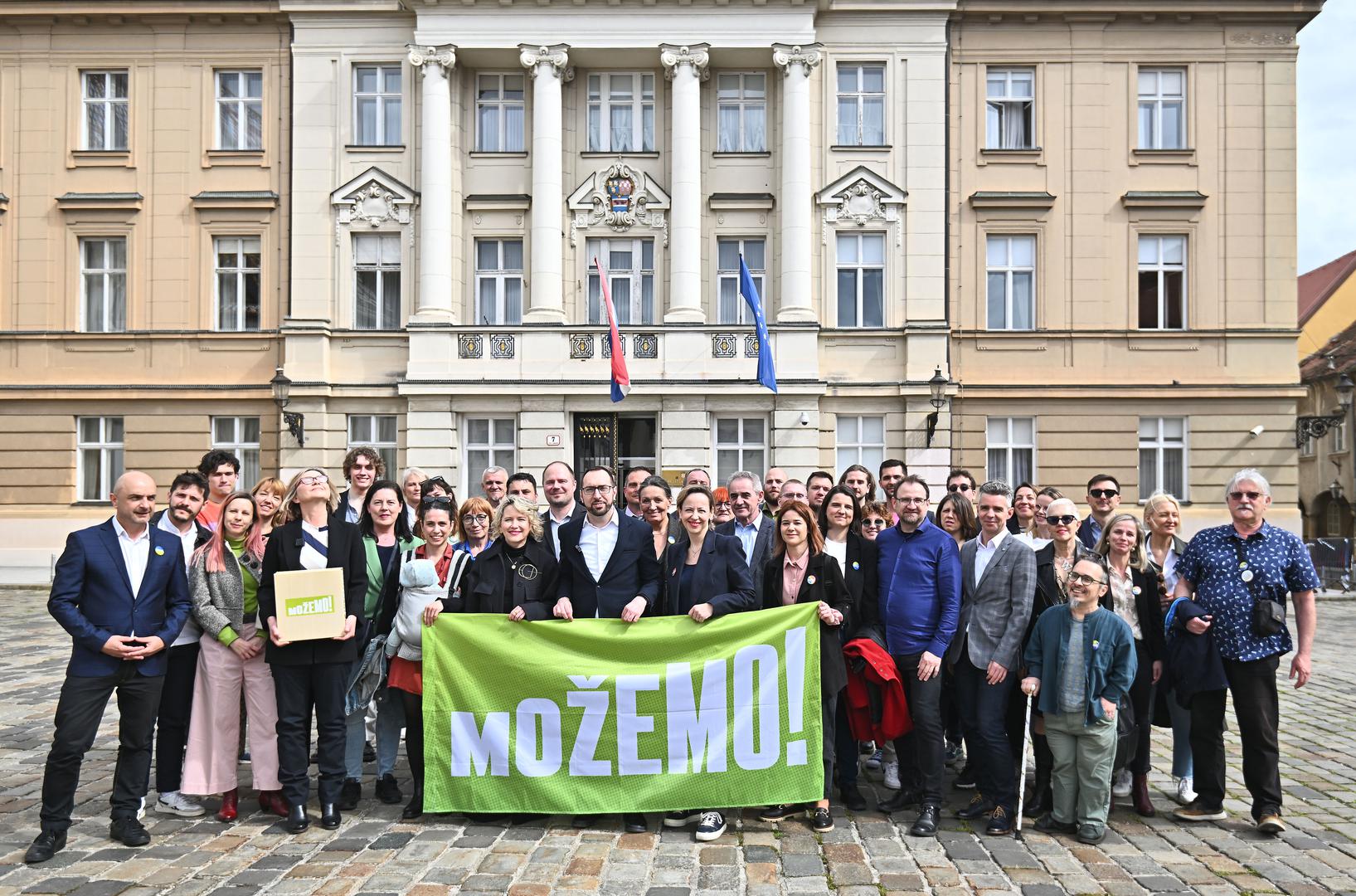 29.3.2024., Zagreb - Predaja lista Mozemo!. Photo: Neva Zganec/PIXSELL