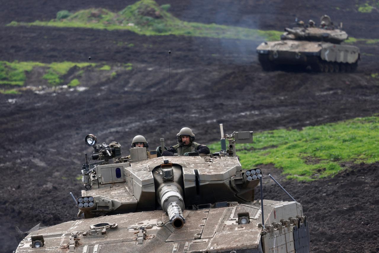 Israeli military drill in the Israeli-occupied Golan Heights