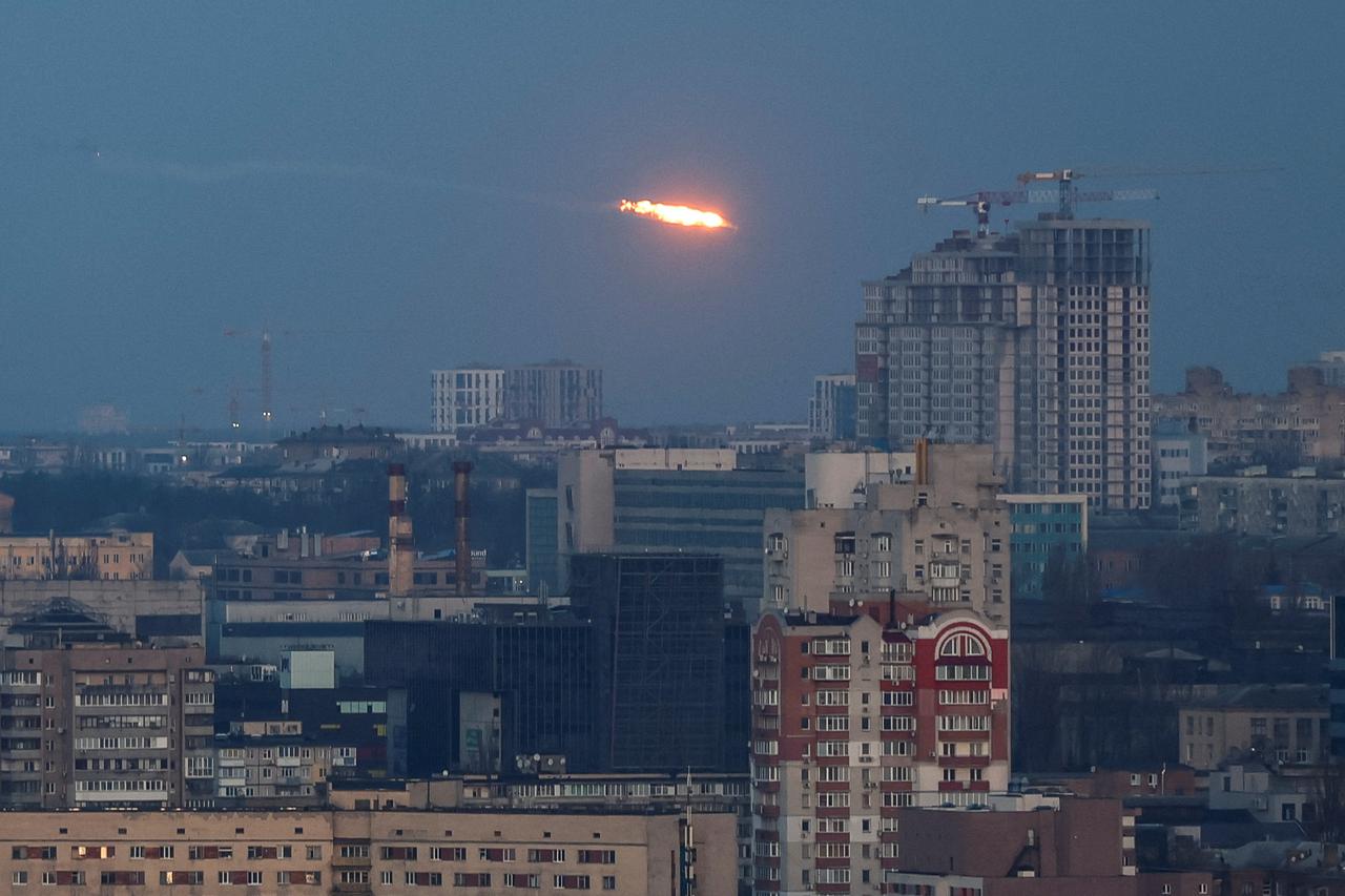 Russian missile and drone strike in Kyiv