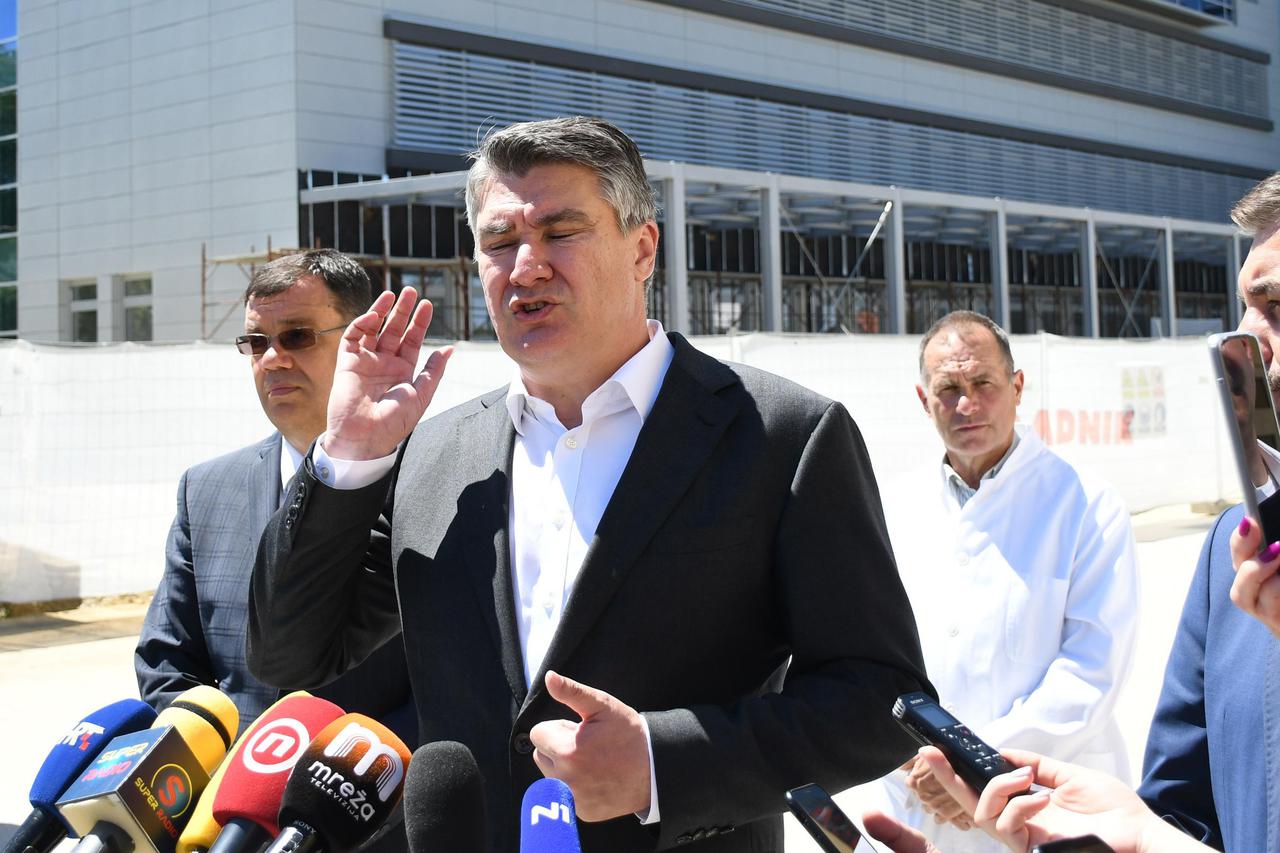 Bjelovar: Predsjednik Milanović obišao gradilište nove Opće bolnice