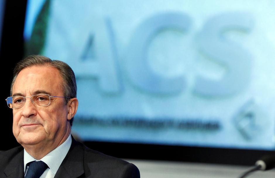 FILE PHOTO: Florentino Perez, chairman of Spain's biggest builder ACS, attends the company's extraordinary shareholder meeting in Madrid