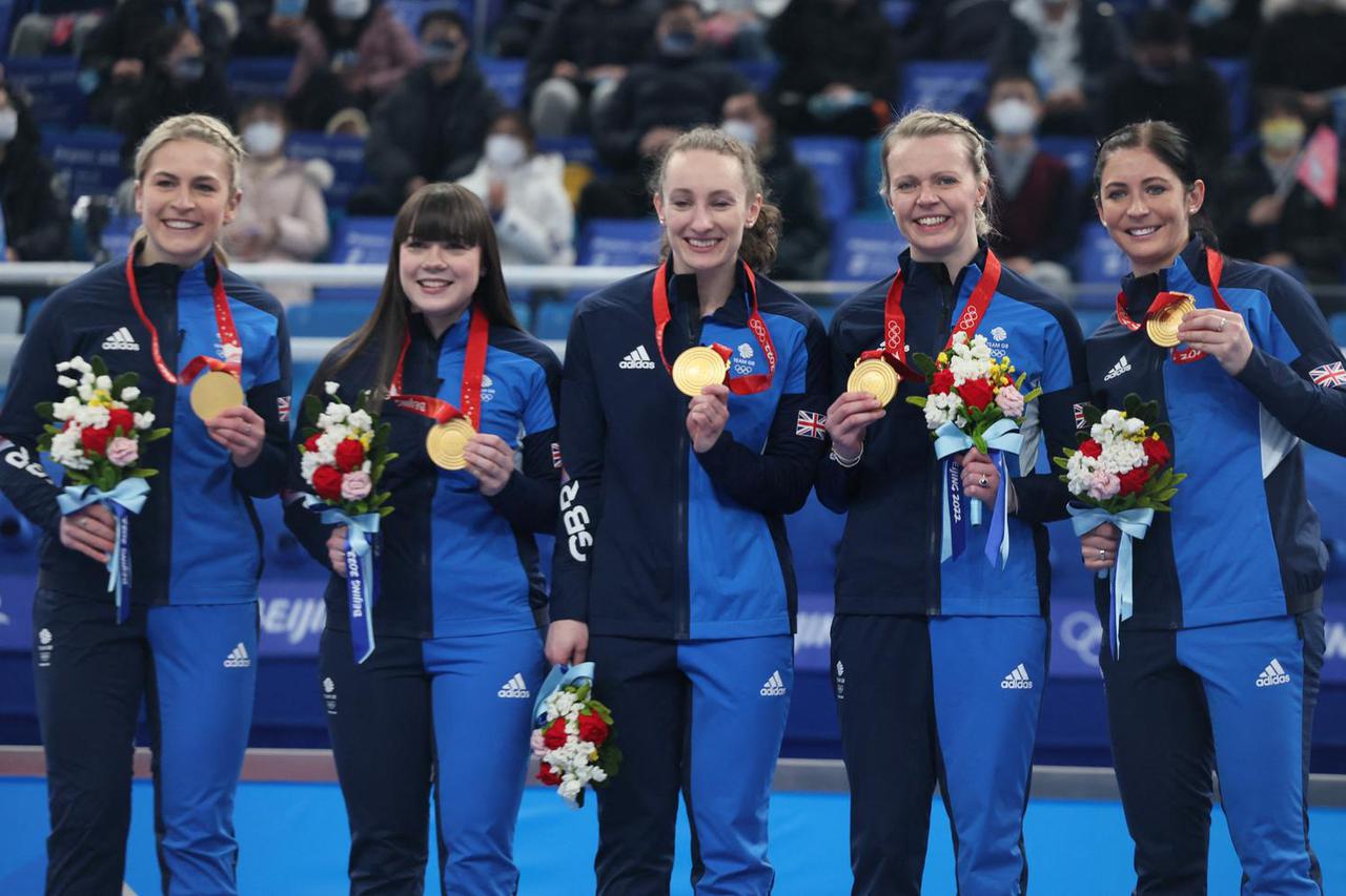 Victory Ceremony - Curling - Women's Gold Medal