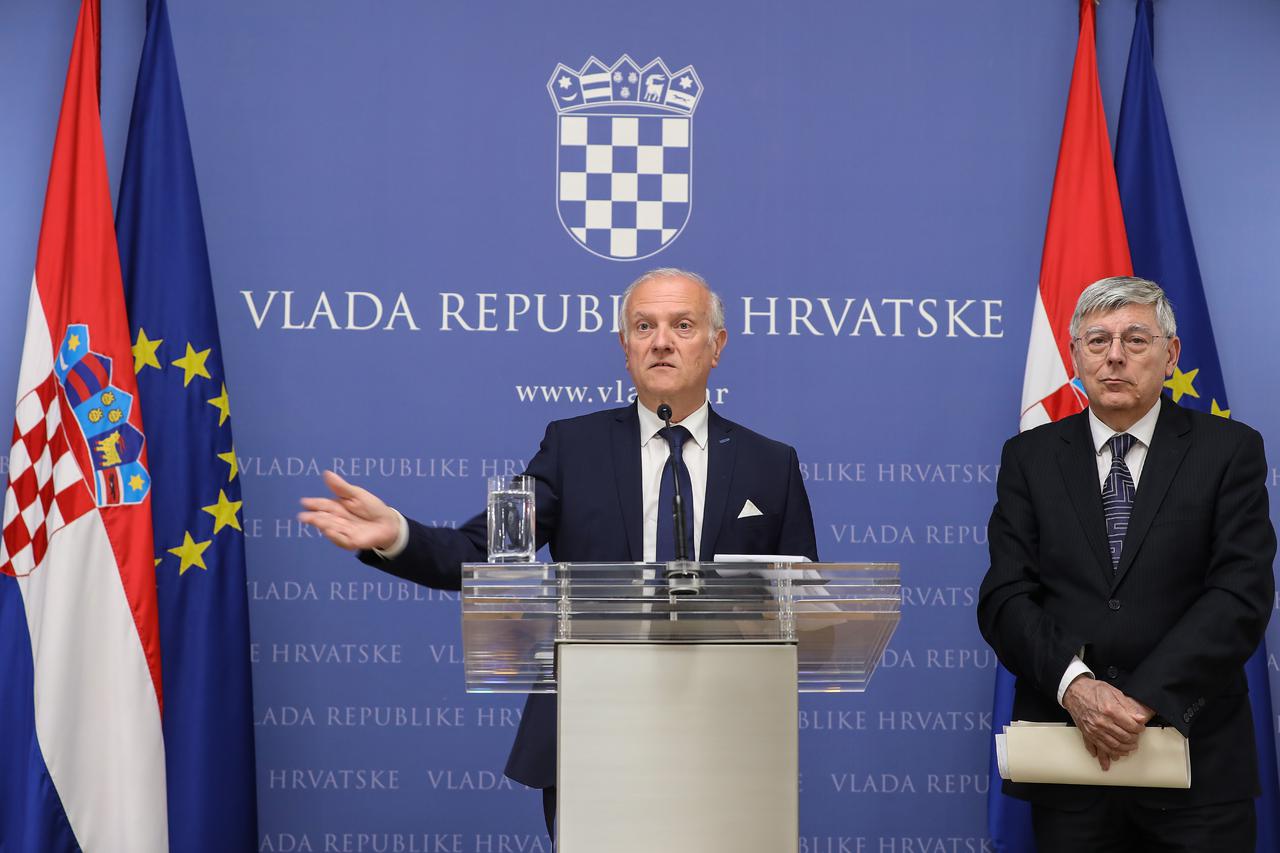 Zagreb: Dražen Bošnjaković i Željko Reiner obratili se medijima nakon sastanka parlamentarne većine