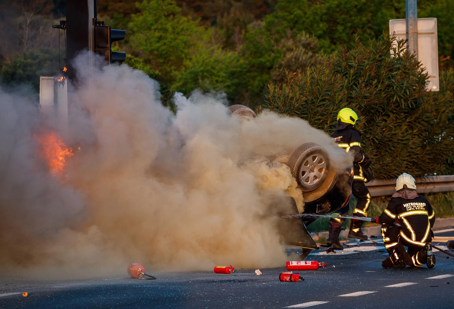 Galerija Foto U As U Ka Telima Sudarili Se Automobil I Motor Dvoje