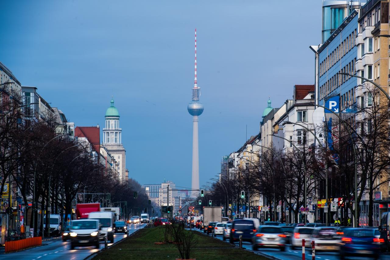 Rush hour in the morning in Berlin