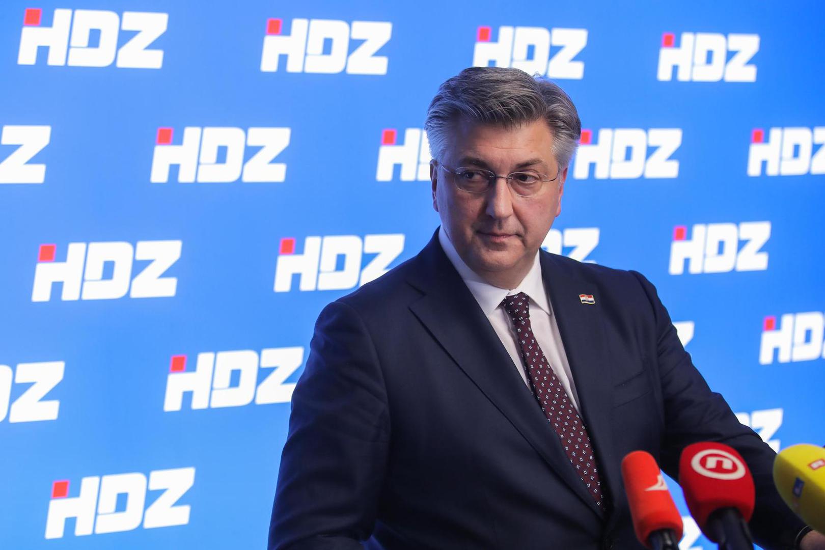 04.03.2024., Zagreb - U GO HDZ-a Grada Zagreba odrzana je sjednica sireg predsjednistva HDZ-a. Andrej Plenkovic. Photo: Tomislav Miletic/PIXSELL