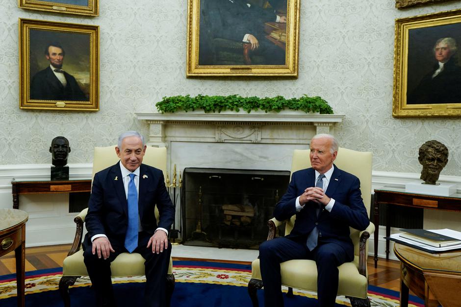 U.S. President Biden meets with Israeli PM Netanyahu at the White House in Washington