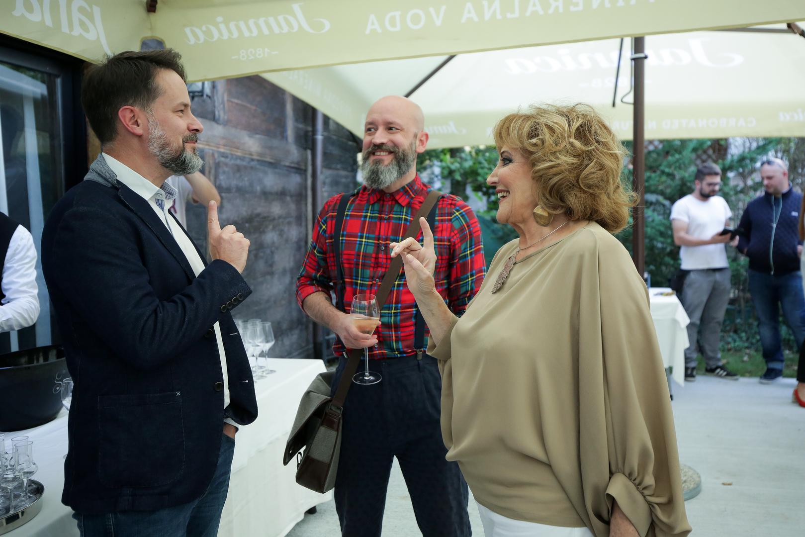 21.09.2020., Zagreb - Svecana promocija albuma Tereze Kesovije i spota za pjesmu "Ima te" u restoranu Okrugljak. Goran Kovacic, Aljosa Seric i Tereza Kesovija
 Photo: Emica Elvedji/PIXSELL