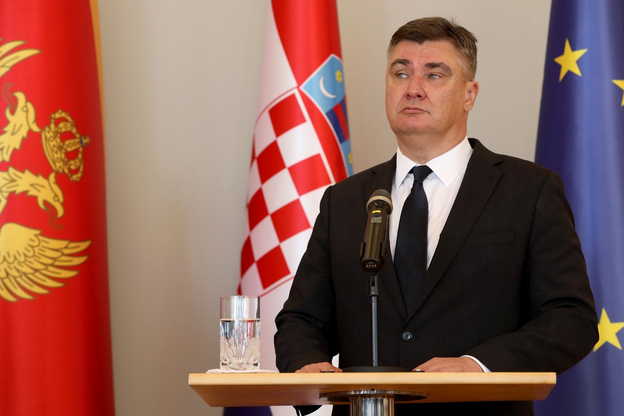 Zagreb: Zajednička konferencija za medije predsjednika Crne Gore Jakova Milatovića i Zorana Milanovića