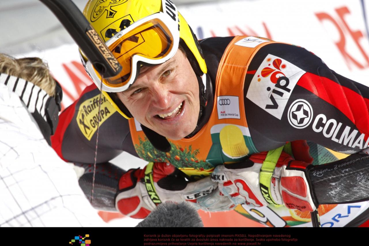 '05.03.2011., Kranjska Gora - Natjecanje svjetskog skijaskog kupa 50. pokal Vitranc. Ivica Kostelic nakon prve voznje veleslaloma. Photo: Slavko Midzor/PIXSELL'