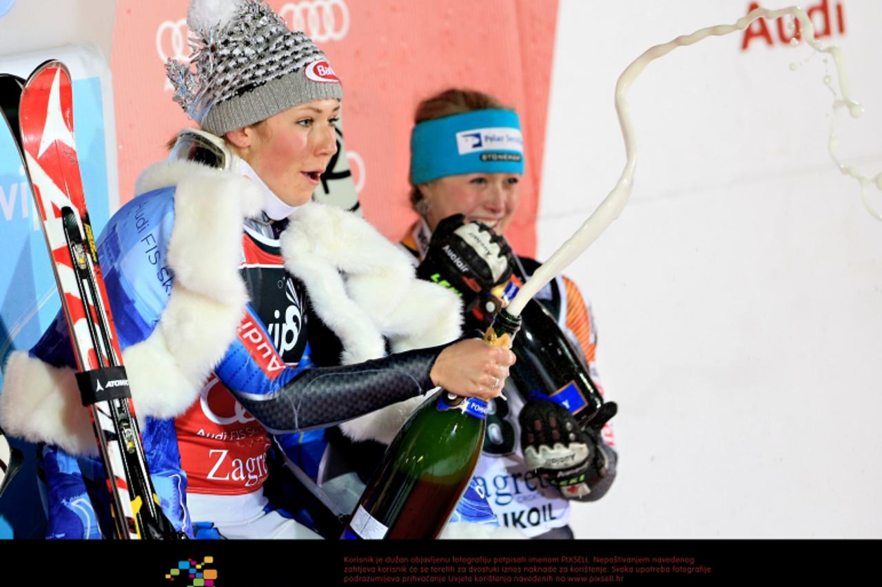 '04.01.2013., Sljeme, Zagreb - Utrka najboljih slalomasica na devetom izdanju Snjezne kraljice. Mikaela Shiffrin nova je Snjezna kraljica.  Photo: Zeljko Lukunic/PIXSELL'