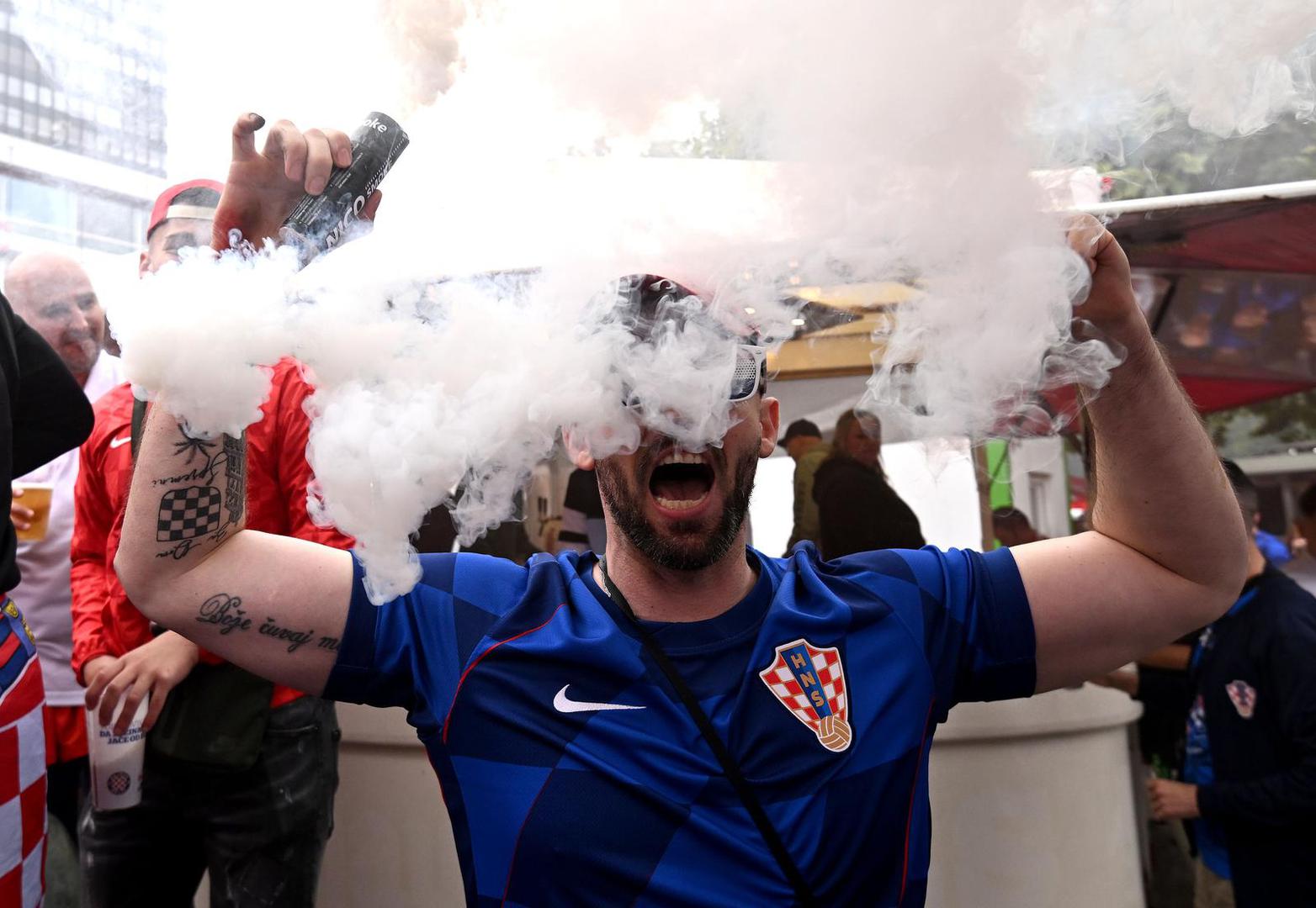 15.06.2024., Berlin, Njemacka - Navijaci u gradu prije prve utakmice na europskom prvenstvu, spanjolska hrvatska.  Photo: Marko Lukunic/PIXSELL