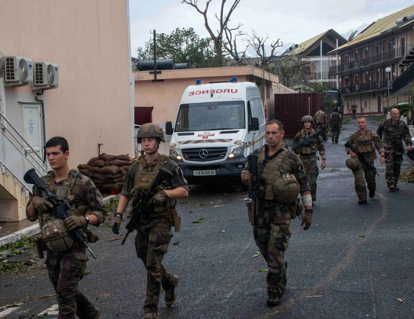 Army personnel work, in the aftermath of Cyclone Chido, in Mayotte, France, December 16, 2024. Etat-major des armees/Handout via REUTERS    THIS IMAGE HAS BEEN SUPPLIED BY A THIRD PARTY. NO RESALES. NO ARCHIVES. Photo: ETAT-MAJOR DES ARMEES/REUTERS