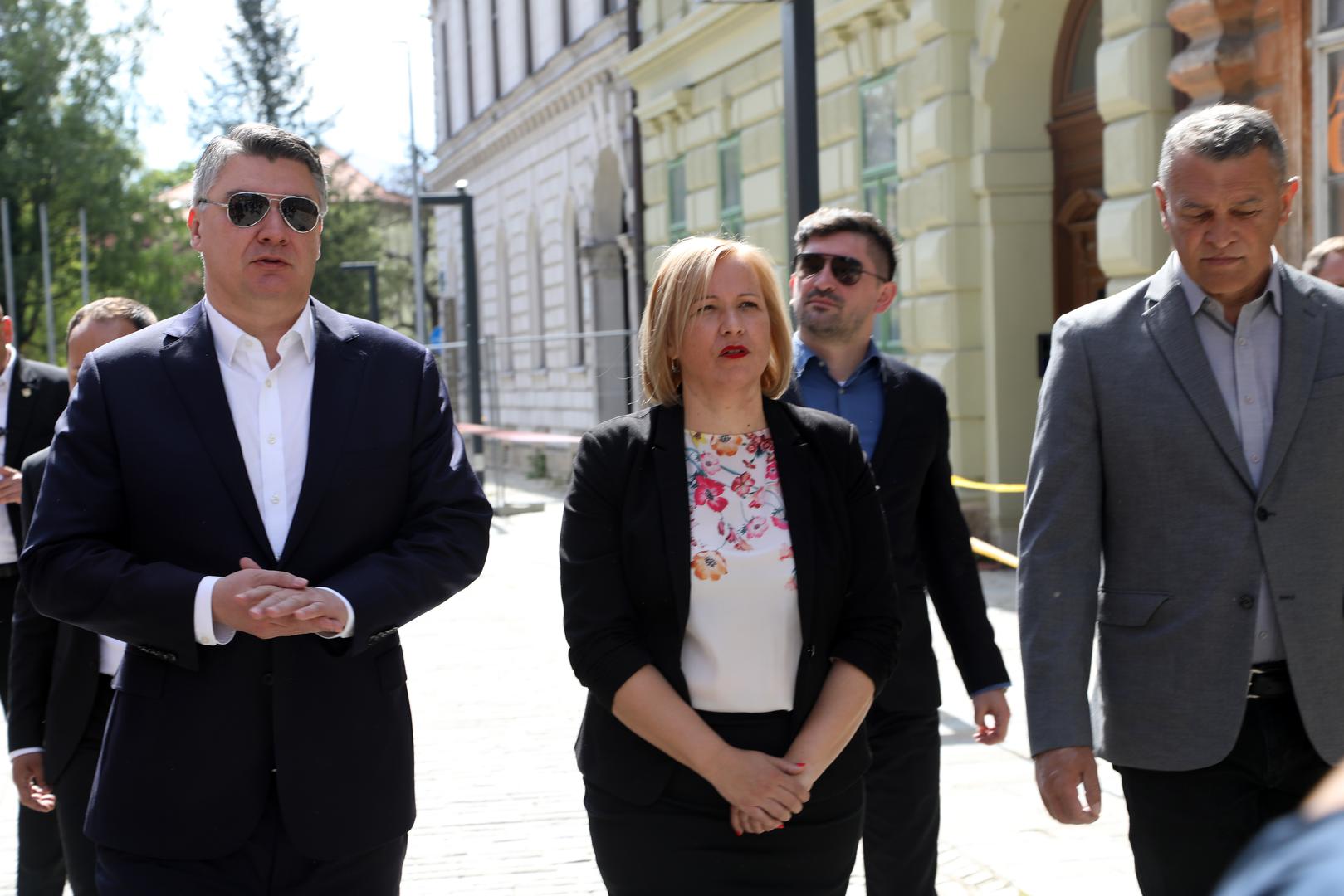 05.05.2021., Sisak - Predsjednik RH Zoran Milanovic obisao je Sisak u drustvu gradonacelnice Kristine Ikic Banicek. Photo: Edina Zuko/PIXSELL