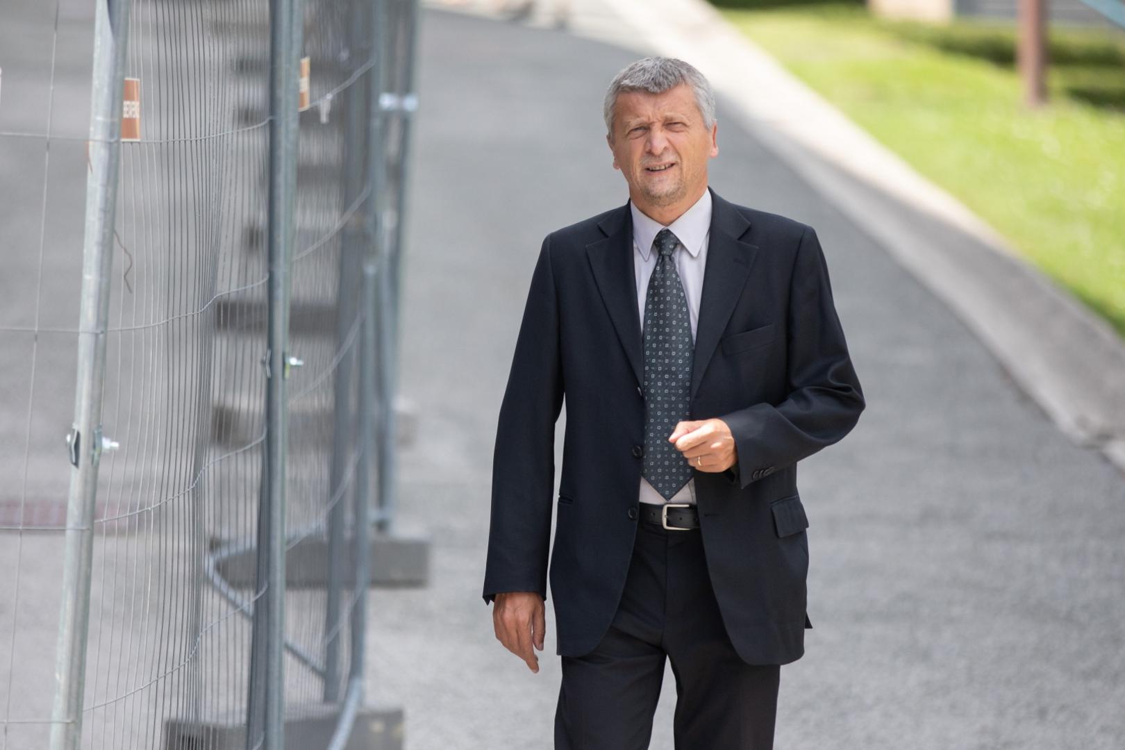 19.08.2020., Zagreb - Posljednji ispracaj nekadasnjeg saborskog zastupnika i sveucilisnog proferora Josipa Kregara na zagrebackom Krematoriju. Ivica Pancic.
Photo: Davor Puklavec/PIXSELL