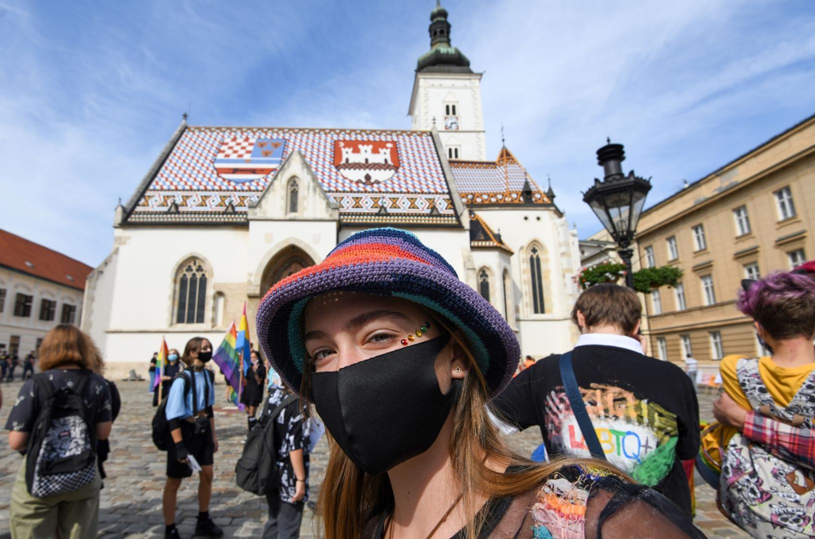 19.09.2020., Zagreb - 19. Povorka ponosa LGBTIQ osoba i obitelji Zagreb Pride 2020 pod sloganom "Sloboda unutar i izvan cetiri zida". Povorka je po prvi puta krenula s Trga svetog Marka. Photo: Josip Regovic/PIXSELL