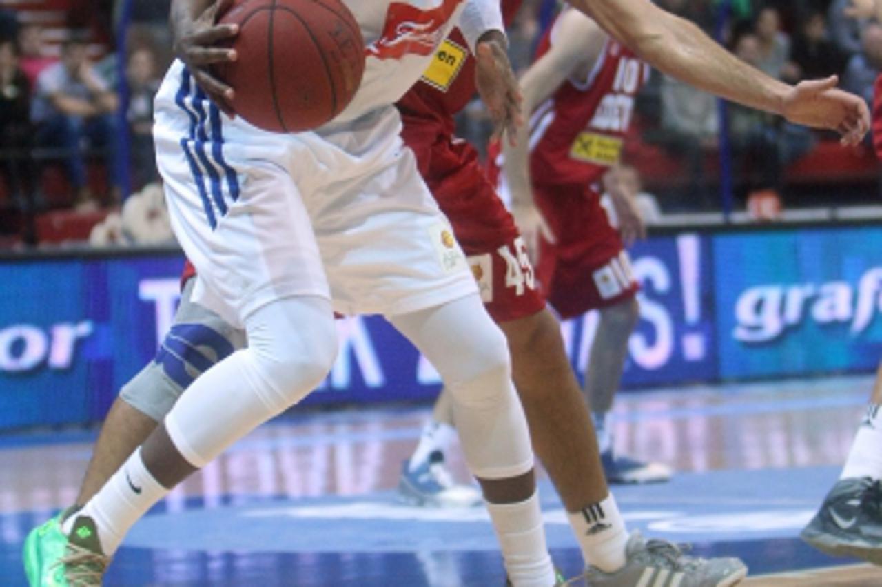 '29.08.2013., Kosarkaski centar Drazen Petrovic, Zagreb - Kup Drazena Petrovica, KK Cibona - KK Cedevita, finale. Daryle Strawberry, Mario Bazdaric.  Photo: Luka Stanzl/PIXSELL'