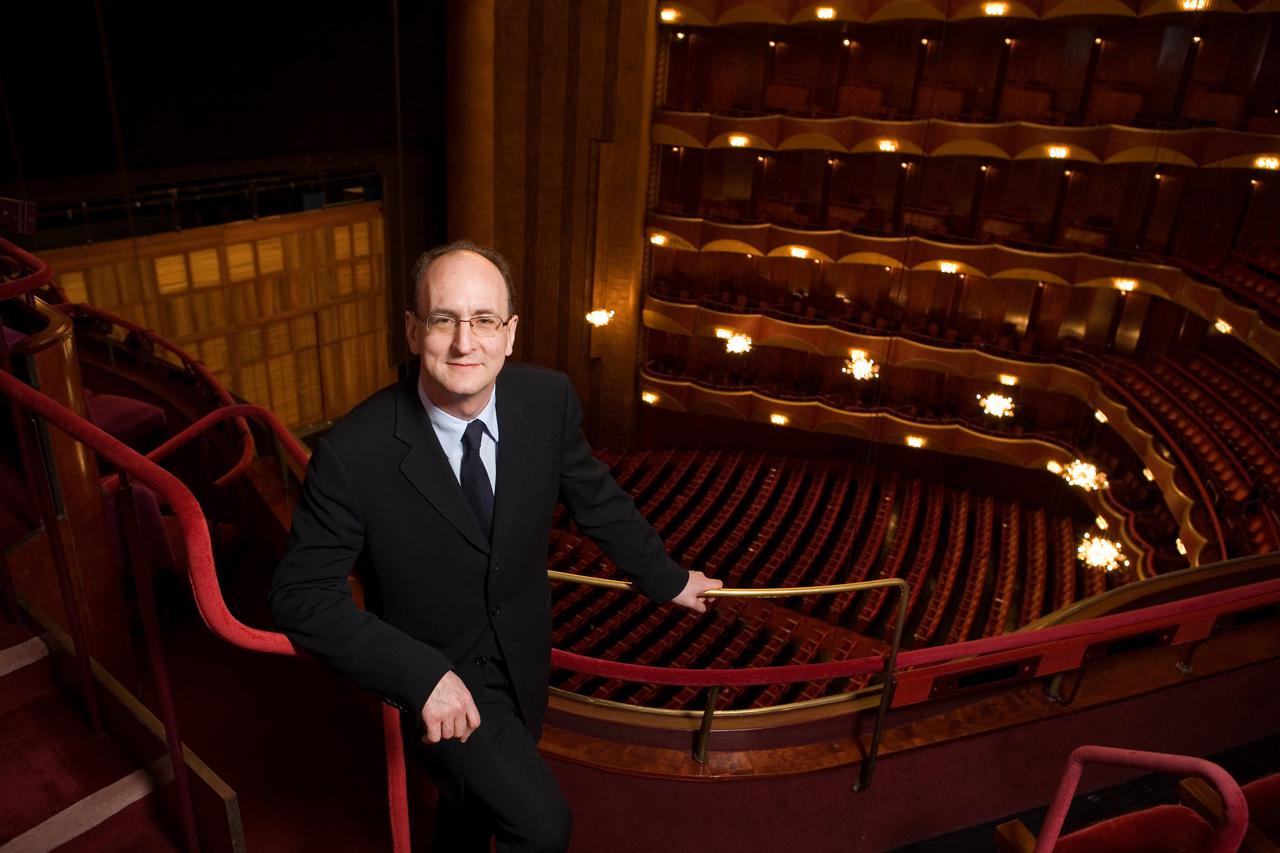 Peter Gelb, General Manager of The Metropolitan Opera, in the opera house auditorium.   Photo:  Dario Acosta/Metropolitan Opera