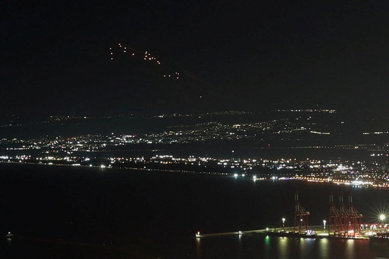 Israel's Iron Dome anti-missile system intercepts rockets launched from Lebanon towards Israel over the Israeli Lebanese border, as seen from northern Israel