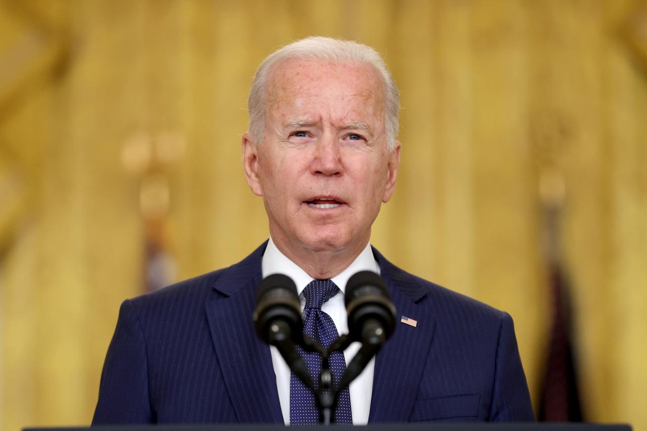 U.S. President Joe Biden delivers remarks about Afghanistan, in Washington