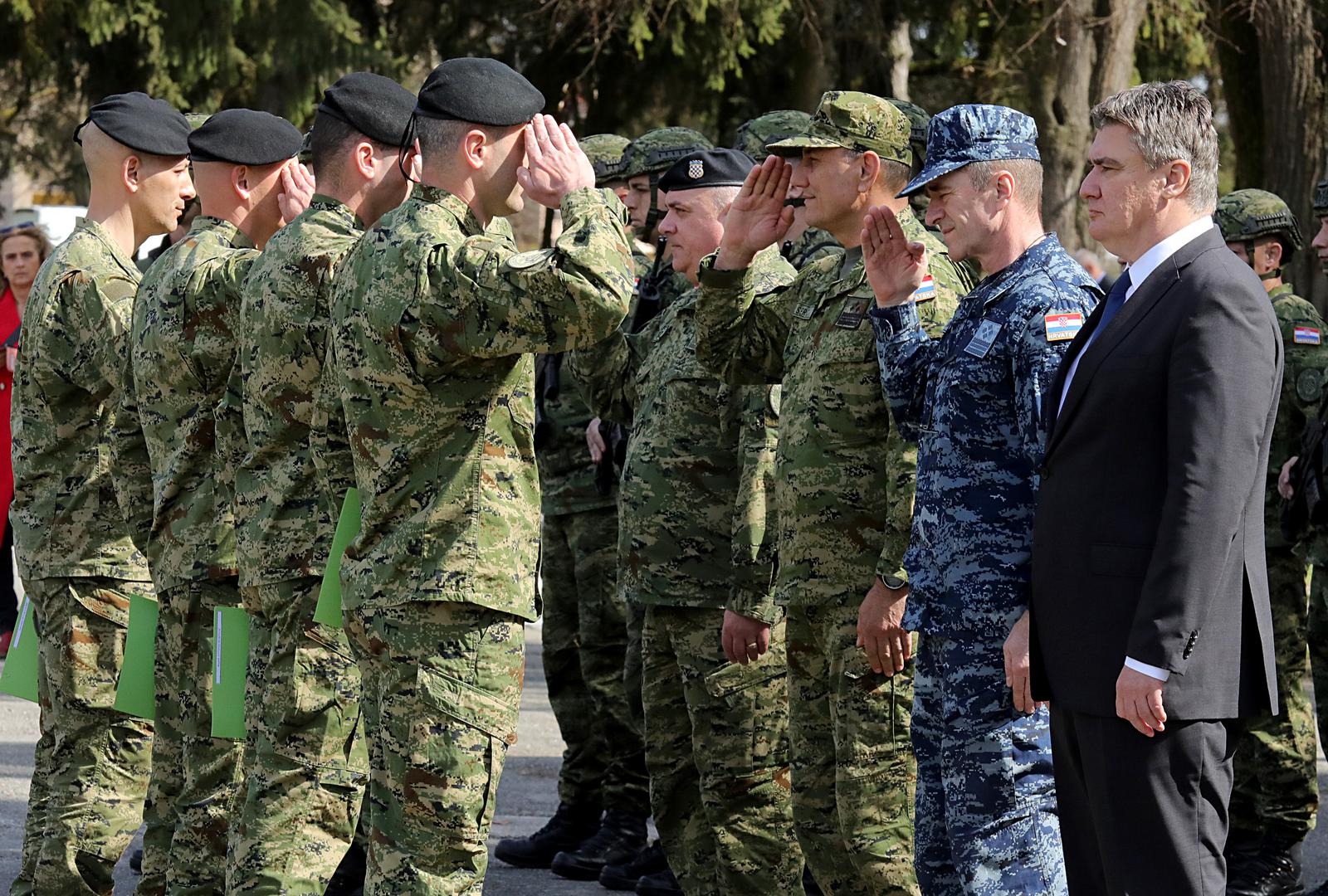 20.03.2023., Vinkovci - u vojarni 5. Gardijske brigade "Slavonski sokolovi" obiljezena je 16. obljetnica ustrojavanja Gardijske oklopno-mehanizirane brigade. Photo: Dubravka Petric/PIXSELL