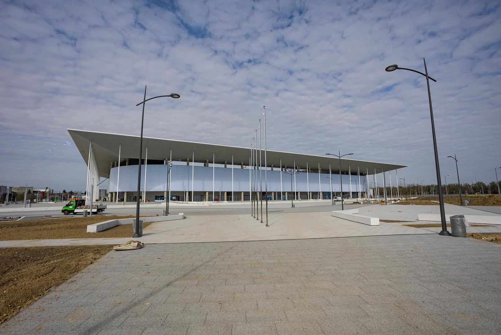 22.03.2023., Osijek - Novi nogometni stadion na Pampasu u zavrsnim radovima pred otvorenje. Photo: Davor Javorovic/PIXSELL