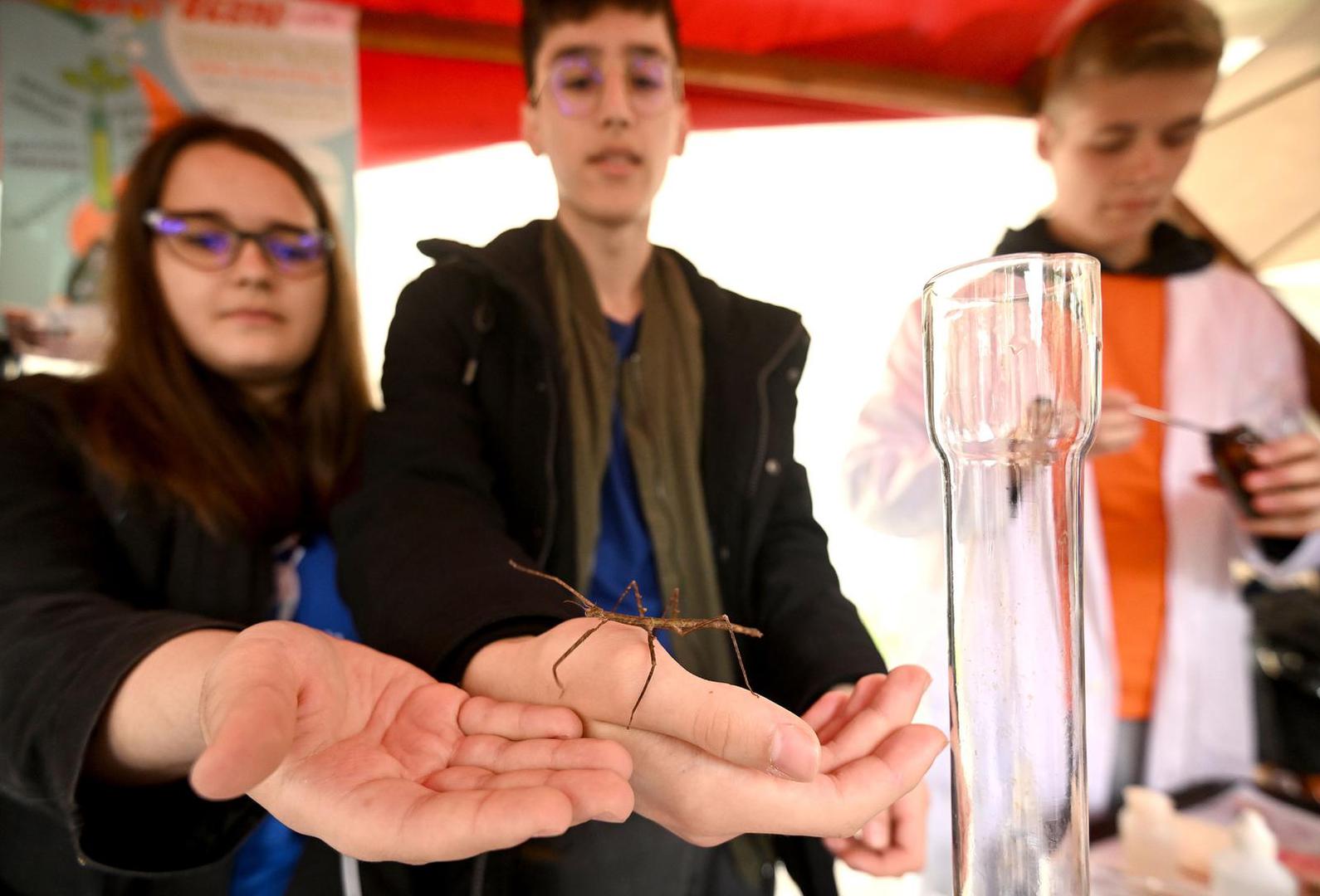 12.05.2023., Zagreb - Gradski ured za obrazovanje, sport i mlade ove godine po 17. put organizira manifestaciju Dojdi osmas, Zagreb te zove, tijekom koje srednje skole Grada Zagreba predstavljaju svoje obrazovne programe ucenicima osmih razreda osnovnih skola kako bi im odluku o izboru primjerene skole i nastavku obrazovanja ucinile sto laksom. Photo: Marko Lukunic/PIXSELL