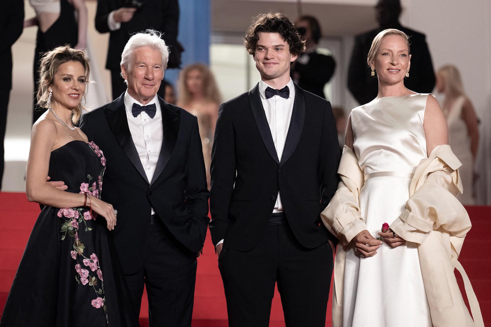 Uma Thurman, Richard Gere, Alejandra Gere and Homer James Jigme Gere attend the Oh, Canada Red Carpet at the 77th annual Cannes Film Festival at Palais des Festivals on May 17, 2024 in Cannes, France. Photo by David NIVIERE/ABACAPRESS.COM Photo: Niviere David/ABACAPRESS.COM/ABACA