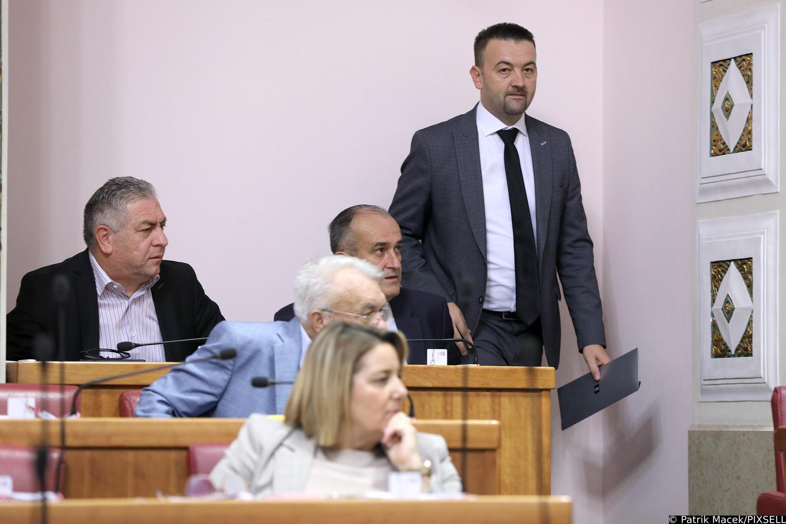 24.10.2023., Zagreb - Premijer Andrej Plenkovic dosao je u Sabor i u nastavku sjednice podnosi godisnje izvjesce Vlade Republike Hrvatske.   Photo: Patrik Macek/PIXSELL