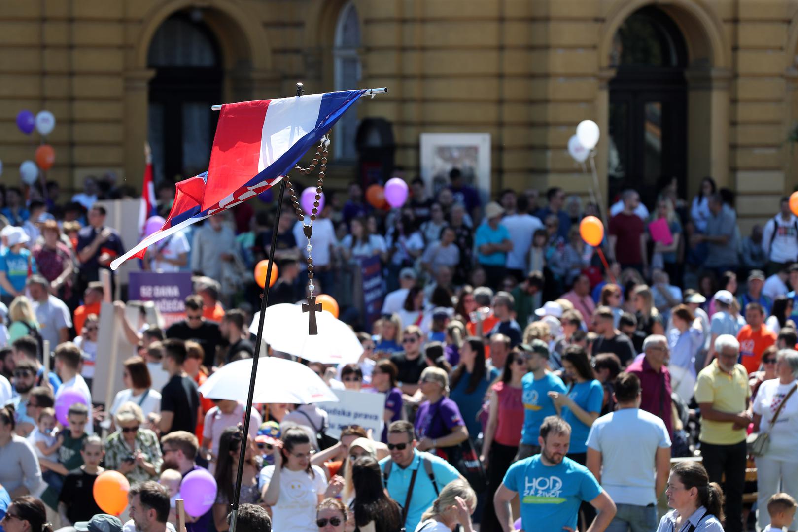 18.05.2024., Zagreb - Okupljanje uoci 9. Hoda za zivot. Photo: Matija Habljak/PIXSELL