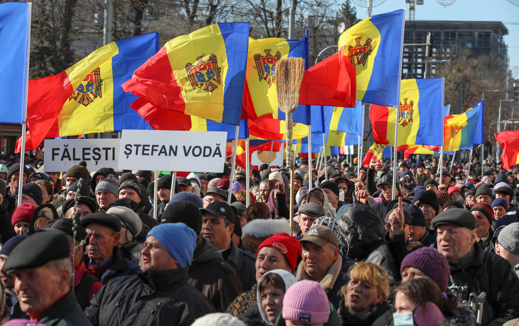 Participants protest against the recent countrywide increase of power rates and prices during an anti-government rally, which is organised by opposition political movements including the Russia-friendly party Shor, in Chisinau, Moldova, March 12, 2023. REUTERS/Vladislav Culiomza Photo: VLADISLAV CULIOMZA/REUTERS