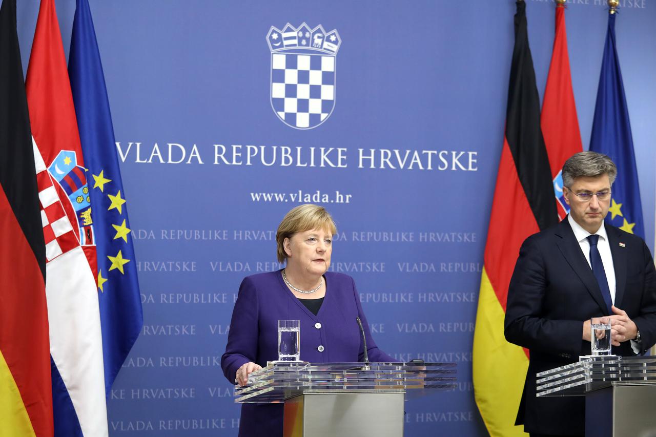 Zagreb: Andrej Plenković i Angela Merkel dali izjave za medije