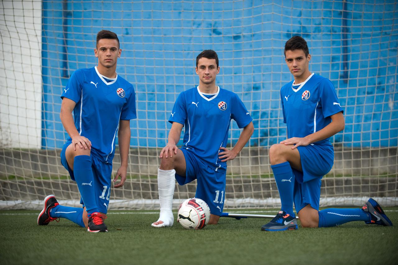 28.10.2014., Zagreb - Mladi igrac GNK Dinamo Davor Lovren, Nikola Moro, Josip Brekalo.  Photo: Daniel Kasap/PIXSELL