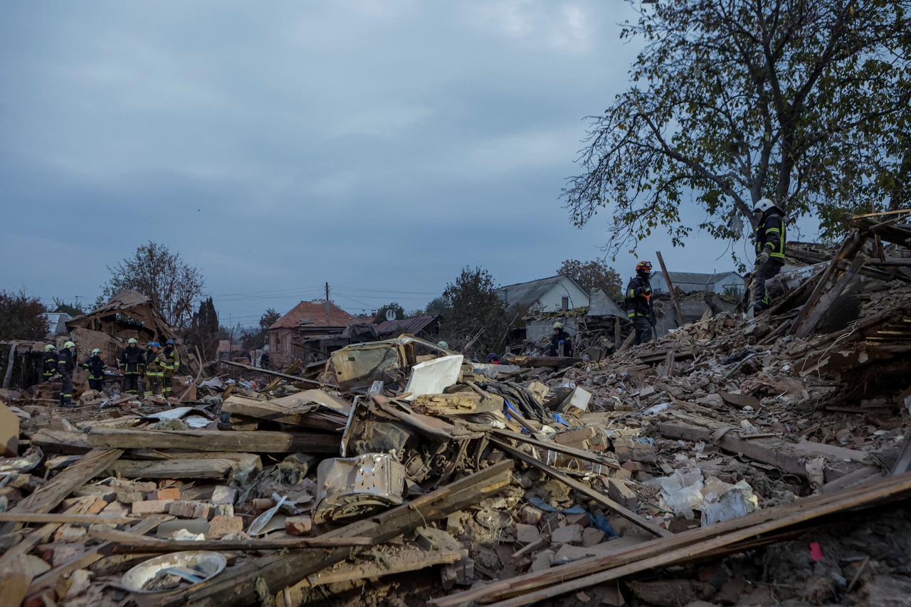 Aftermath of a Russian missile attack in Kharkiv