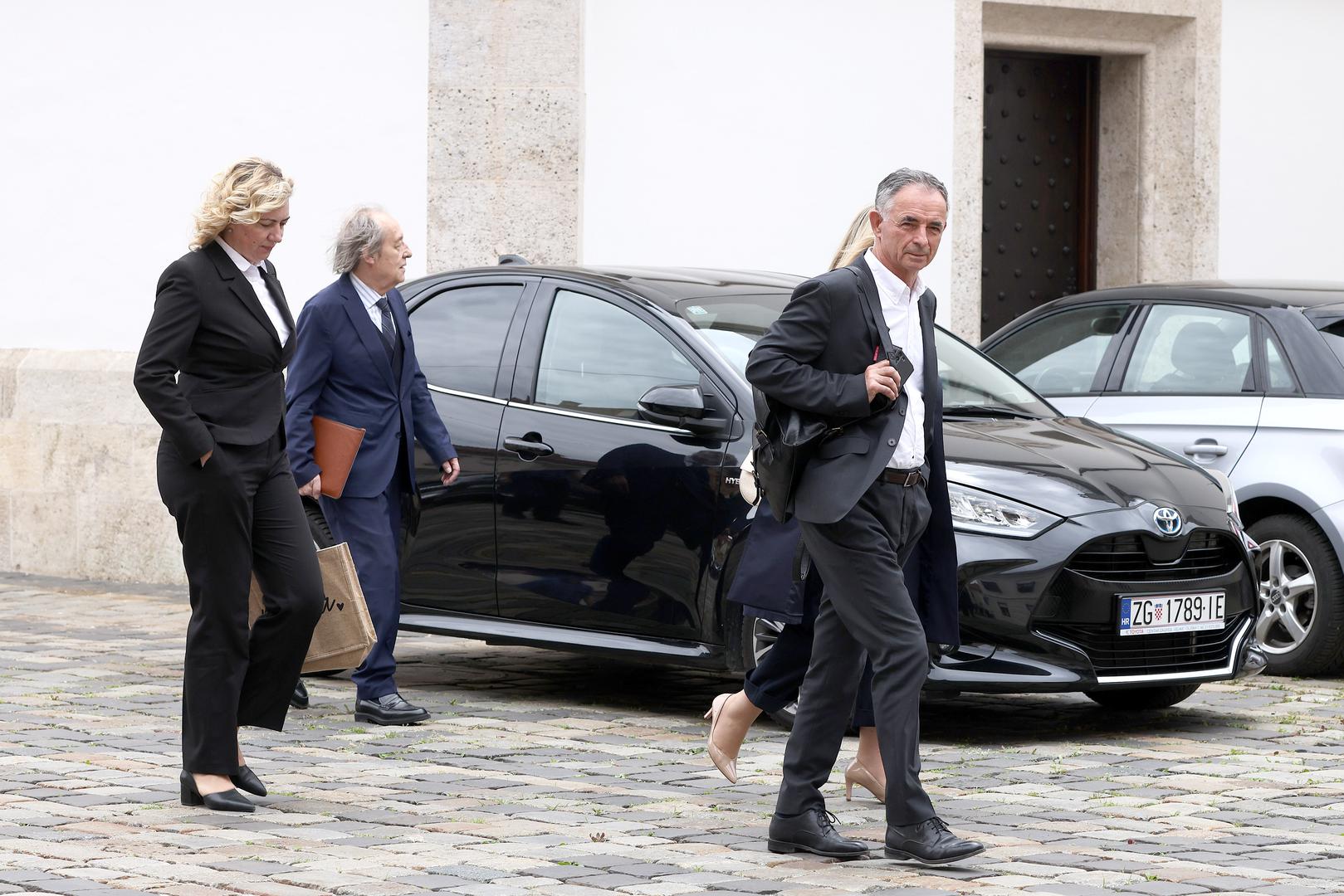 07.05.2024., Zagreb - Zastupnici nacionalnih manjina dolaze u Banske dvore na pregovore s HDZ-om o formiranju vecine.  Photo: Patrik Macek/PIXSELL