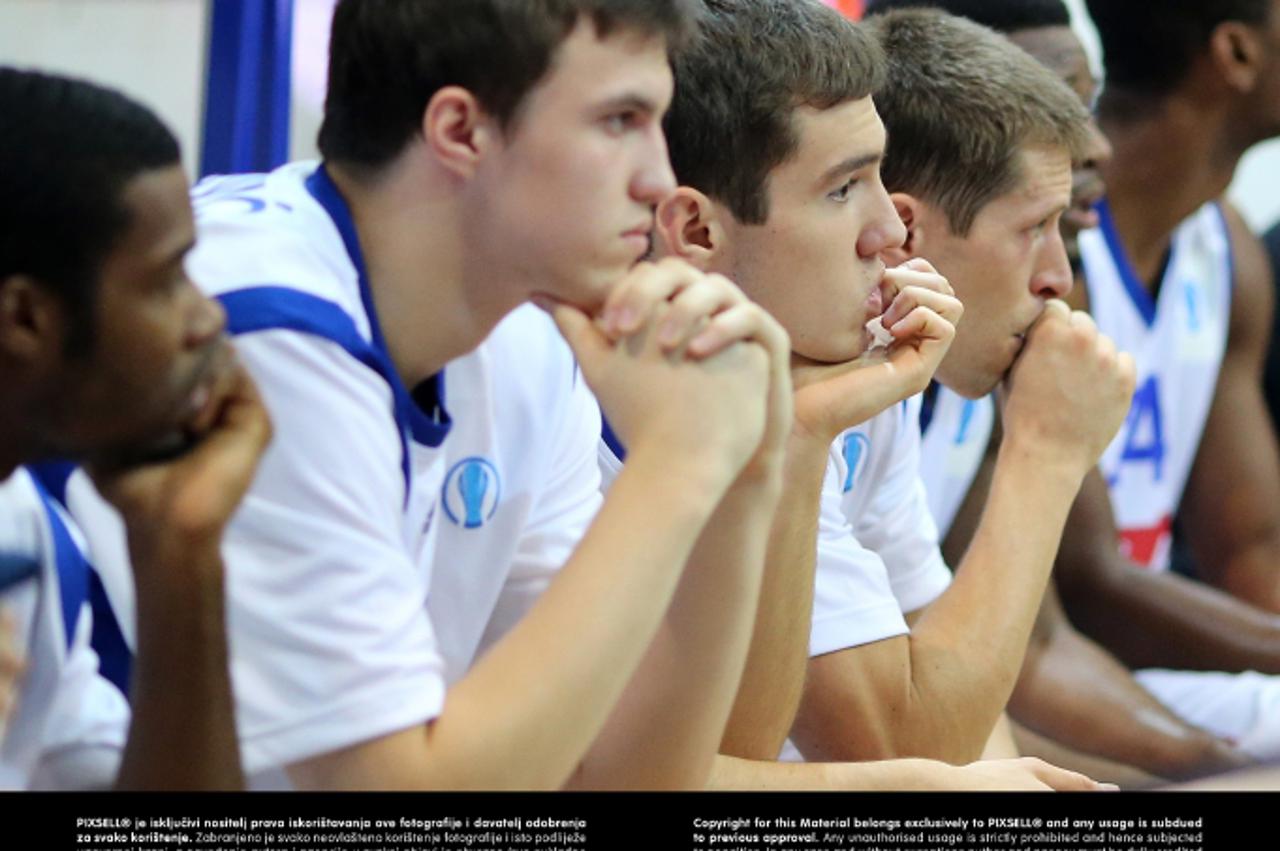 '07.11.2012., KC Drazen Petrovic, Zagreb - Eurocup, grupa G, 1. kolo, KK Cibona - Spartak St. Petersburg. Marko Arapovic i Lovro Mazalin. Photo: Igor Kralj/PIXSELL'