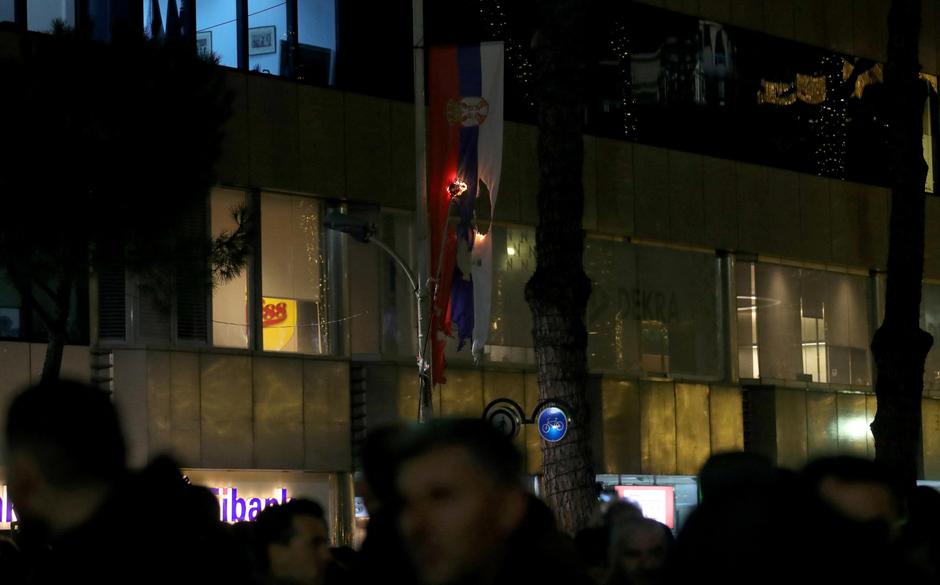 Protest against Open Balkans Initiative in Tirana