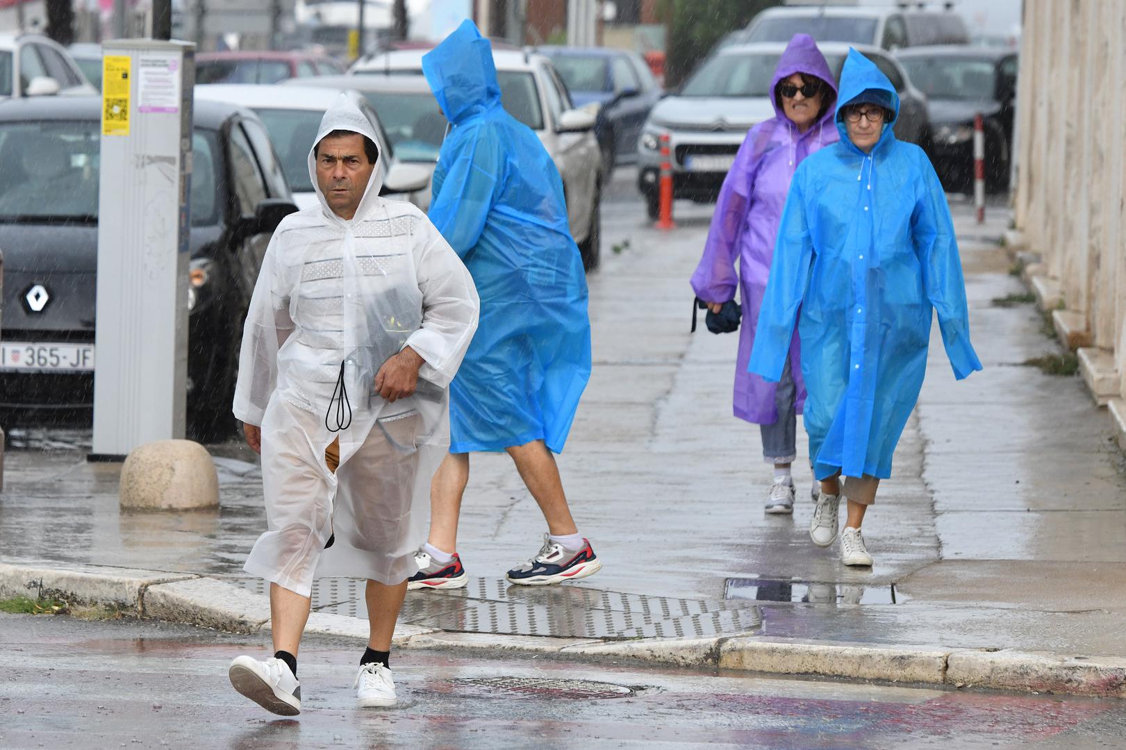 12.09.2024., Sibenik - Jaka kisa pogodila sibensko podrucje. Photo: Hrvoje Jelavic/PIXSELL