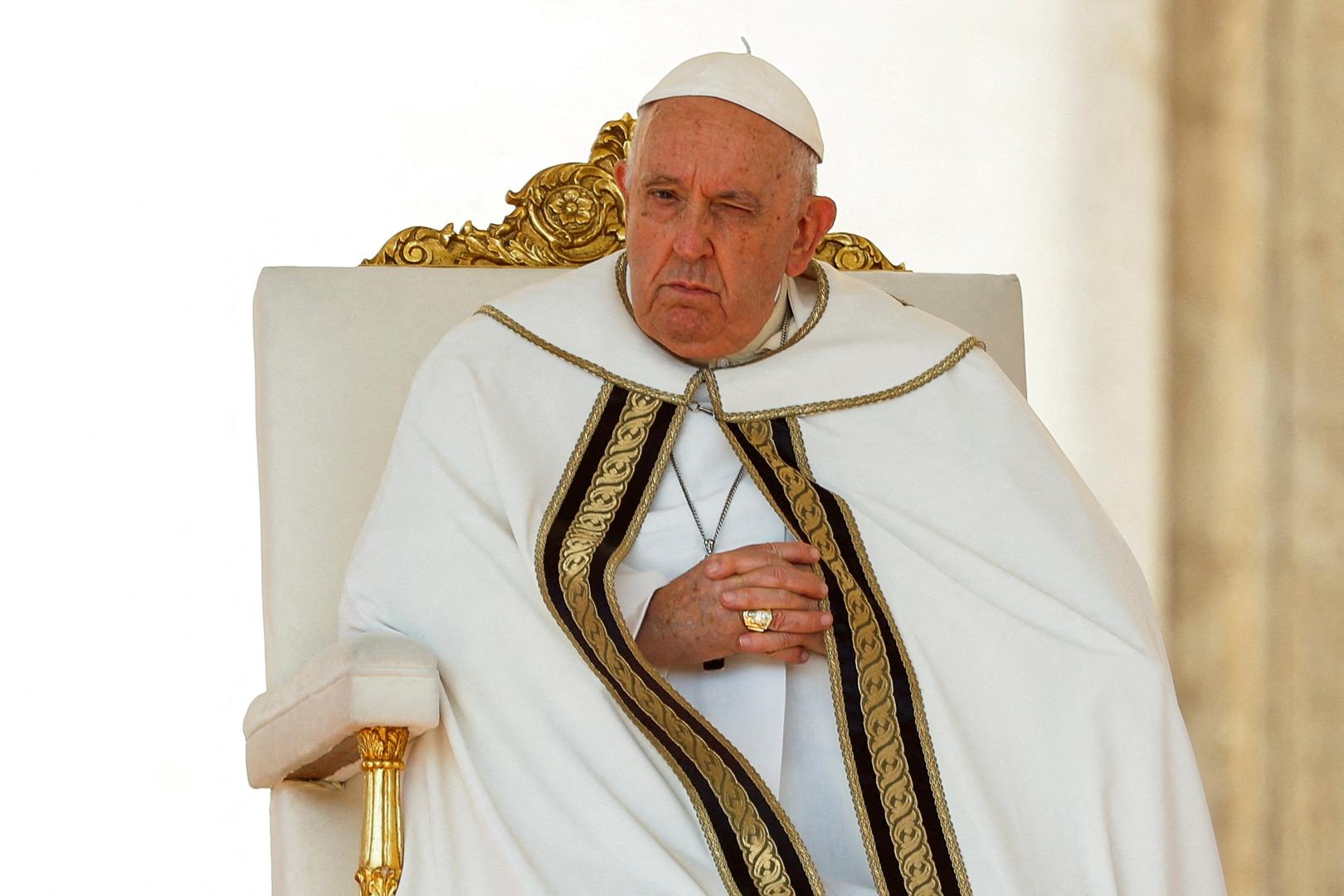 Pope Francis attends the consistory ceremony to elevate Roman Catholic prelates to the rank of cardinal, in Saint Peter's Square at the Vatican, September 30, 2023. REUTERS/Remo Casilli     TPX IMAGES OF THE DAY Photo: REMO CASILLI/REUTERS