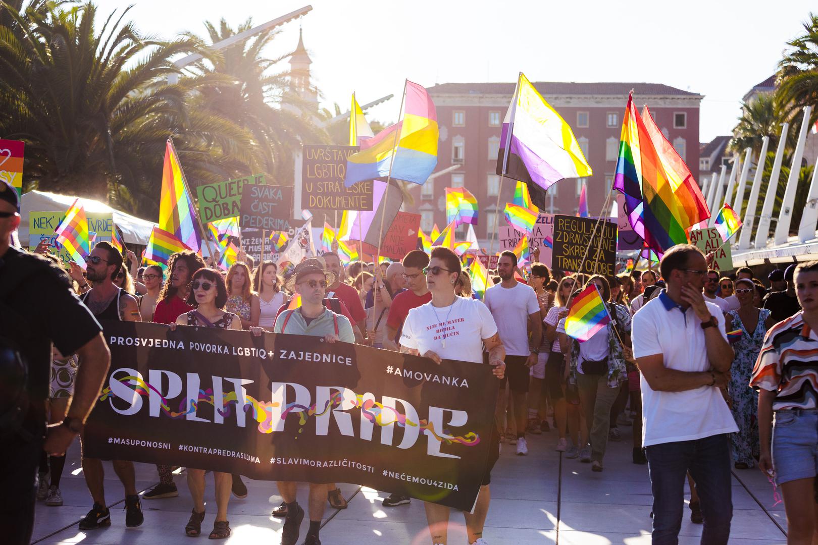 16.07.2022., Split - Odrzana jedanaesta splitska Povorka ponosa - Split Pride.  Photo: Miroslav Lelas/PIXSELL