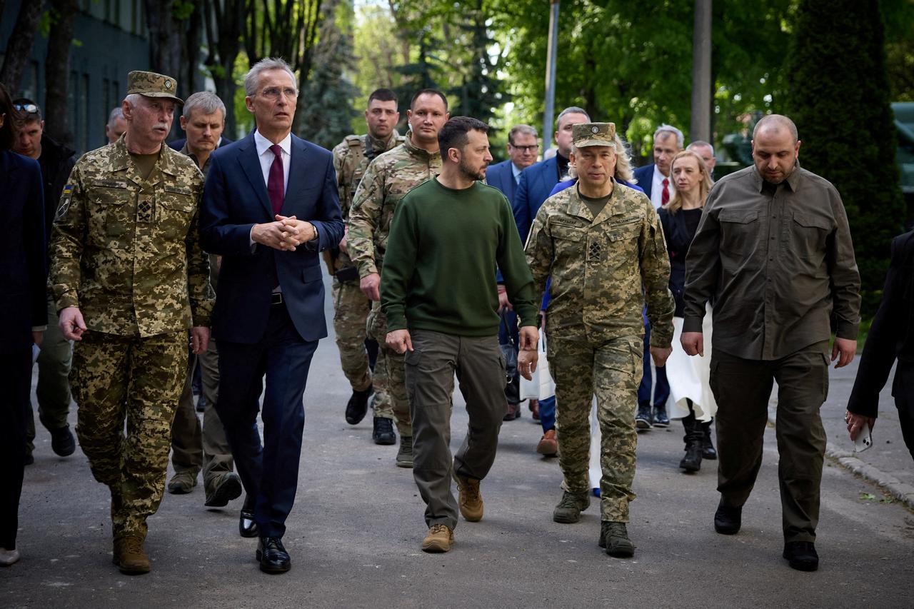 FILE PHOTO: NATO Secretary-General Stoltenberg visits in Kyiv