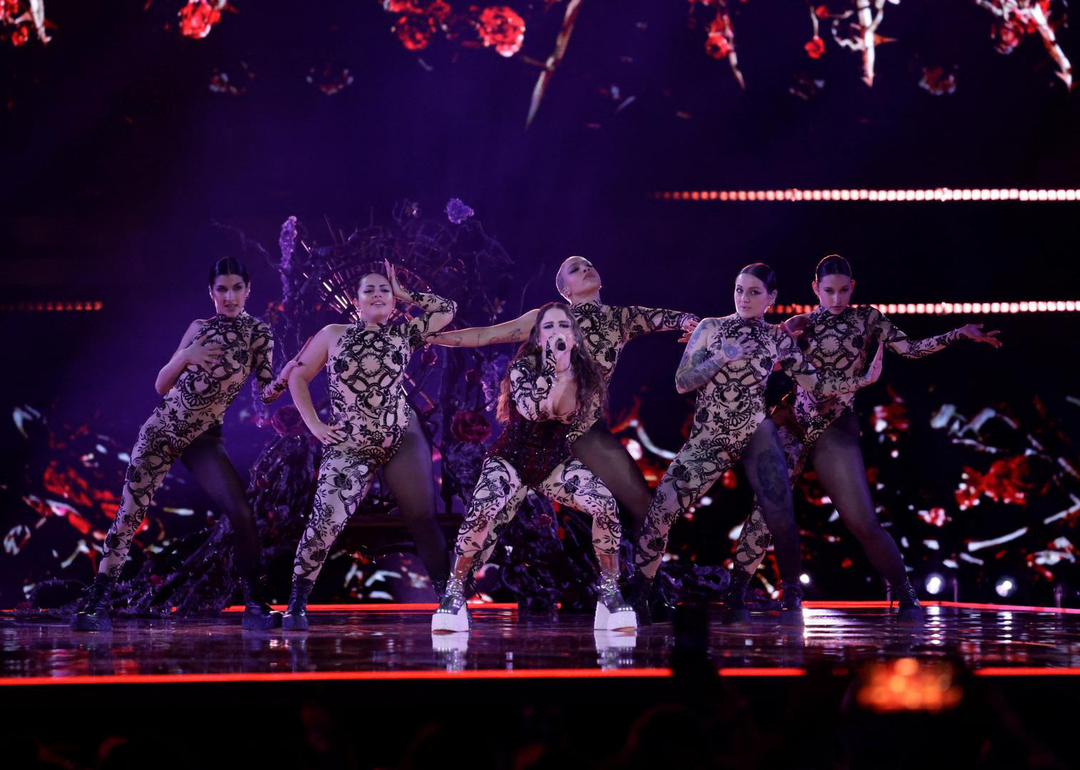 Angelina Mango representing Italy performs on stage during the rehearsal of the second semi-final of the 2024 Eurovision Song Contest, in Malmo, Sweden, May 8, 2024. REUTERS/Leonhard Foeger Photo: LEONHARD FOEGER/REUTERS