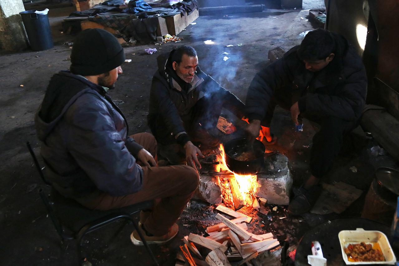 02.03.2017., Beograd, Srbija - Migranti s Bliskog Istoka smjesteni su u starim carinskim skladistima u centru Beograda. Photo: Marko Mrkonjic/PIXSELL