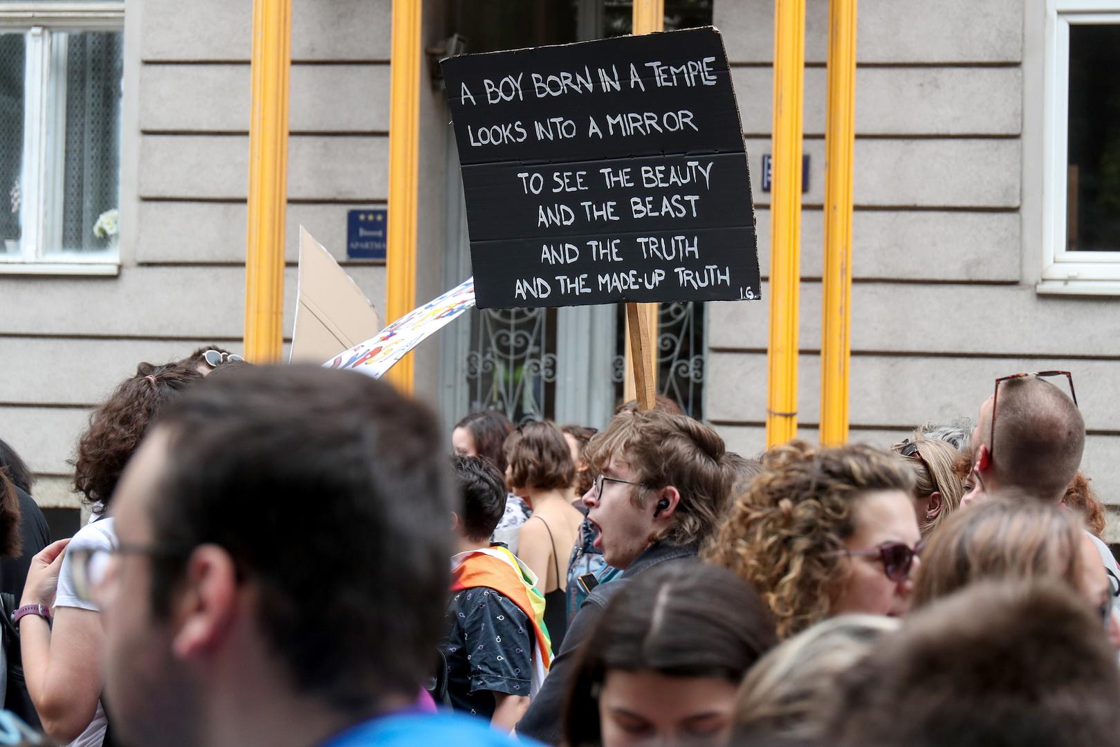 10.06.2022., Zagreb - 22. Povorka ponosa LGBTIQ+ zajednice, osoba i duginih obitelji Zagreb Pridea ove se godine odrzava pod sloganom "Zajedno za trans prava!". Photo: Matija Habljak/PIXSELL