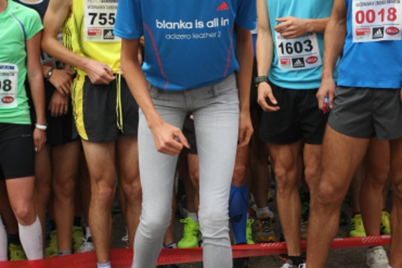 '07.10.2012., Zagreb - Start 21. Zagreb maratona na Trgu bana Jelacica. Blanka Vlasic. Photo: Goran Jakus/PIXSELL'