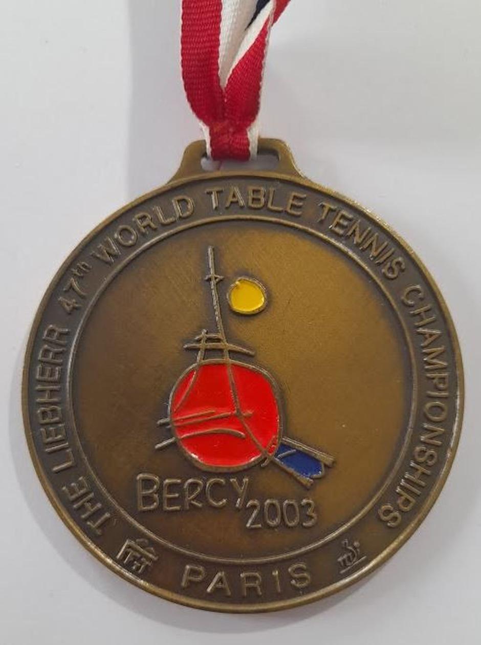 Brončana medalja Tamare Boroš pojedinačno, Svjetsko prvenstvo Pariz 2003.; izrada: Francuska, 2003., HŠPOM-30334