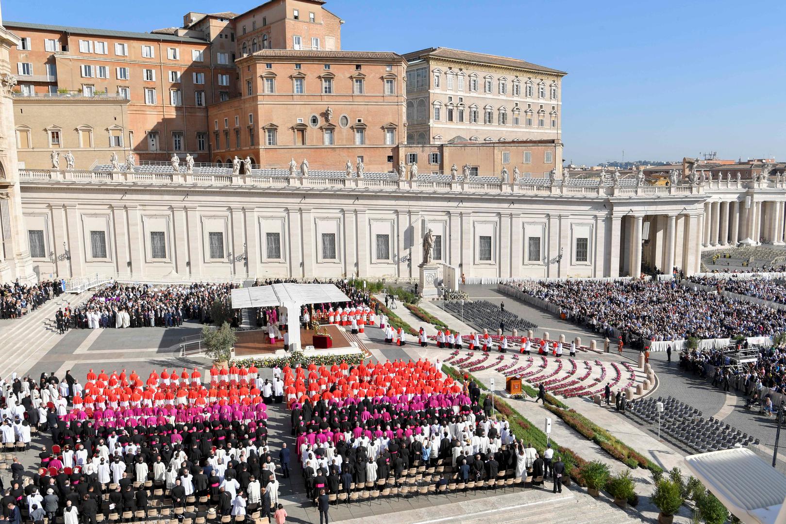 A general view of St. Peter's Square as Pope Francis leads a consistory ceremony to elevate Roman Catholic prelates to the rank of cardinal, at the Vatican, September 30, 2023.    Vatican Media/Handout via REUTERS    ATTENTION EDITORS - THIS IMAGE WAS PROVIDED BY A THIRD PARTY. Photo: VATICAN MEDIA/REUTERS