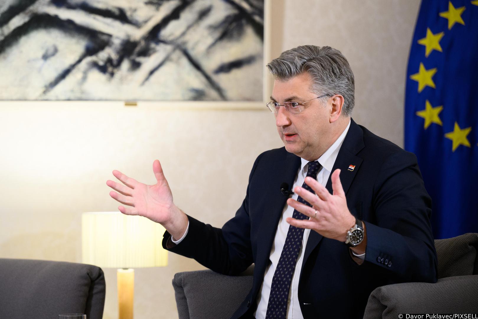 06.04.2023., Zagreb - Andrej Plenkovic, Predsjednik Vlade Republike Hrvatske.
 Photo: Davor Puklavec/PIXSELL